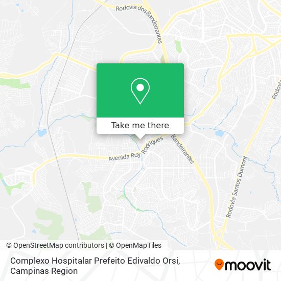 Mapa Complexo Hospitalar Prefeito Edivaldo Orsi