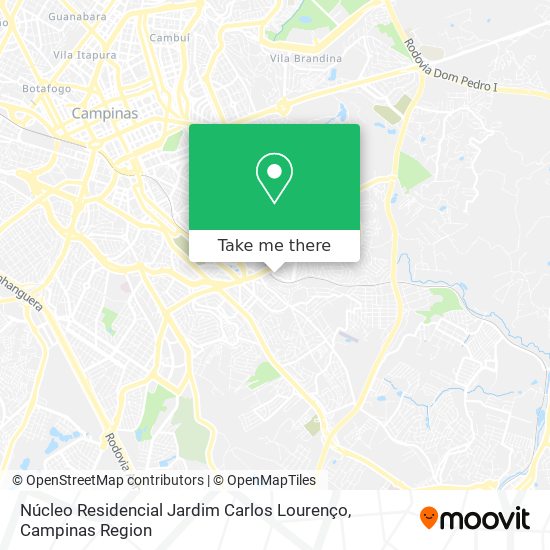 Mapa Núcleo Residencial Jardim Carlos Lourenço