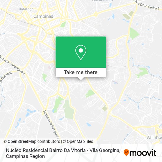 Mapa Núcleo Residencial Bairro Da Vitória - Vila Georgina