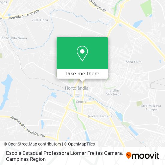 Mapa Escola Estadual Professora Liomar Freitas Camara