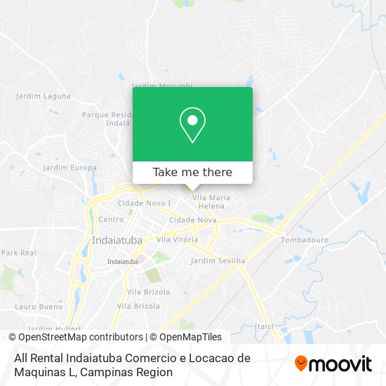 Mapa All Rental Indaiatuba Comercio e Locacao de Maquinas L