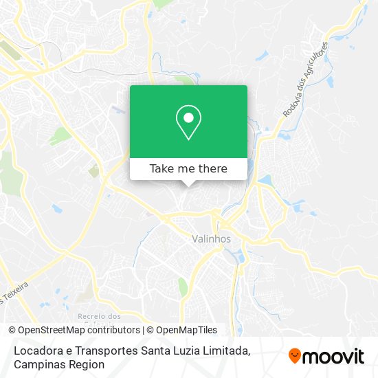 Mapa Locadora e Transportes Santa Luzia Limitada