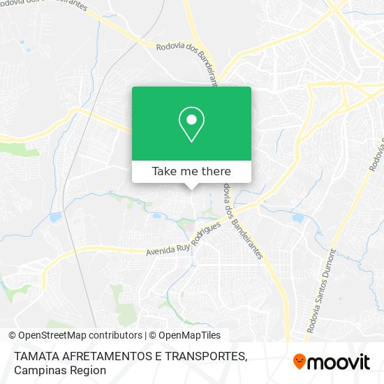 TAMATA AFRETAMENTOS E TRANSPORTES map