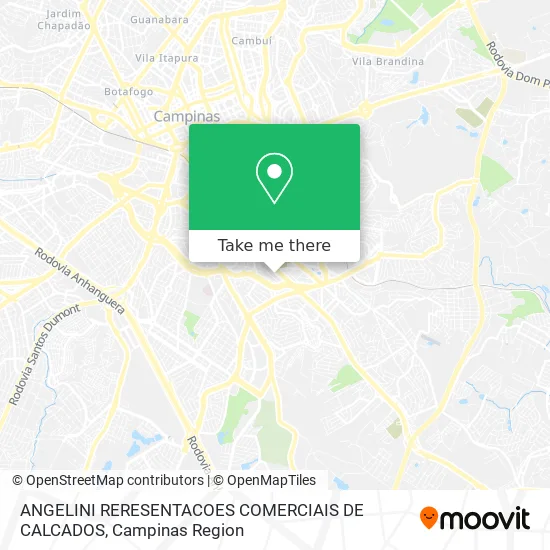 ANGELINI RERESENTACOES COMERCIAIS DE CALCADOS map