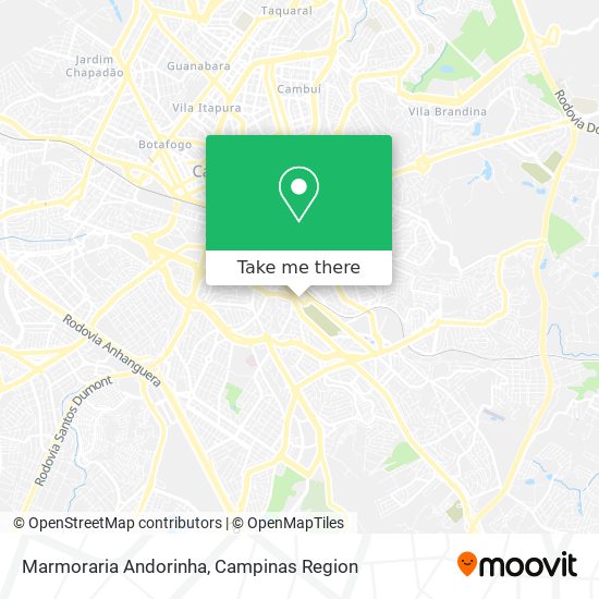 Mapa Marmoraria Andorinha