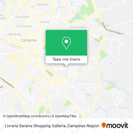 Livraria Saraiva Shopping Galleria map