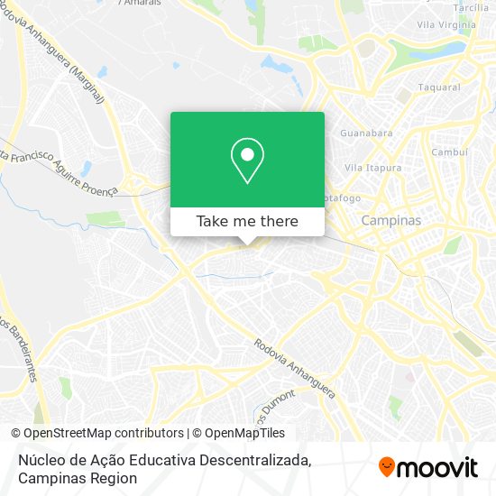 Núcleo de Ação Educativa Descentralizada map