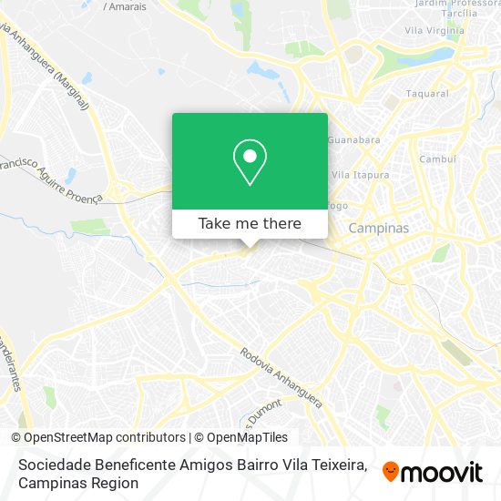 Mapa Sociedade Beneficente Amigos Bairro Vila Teixeira