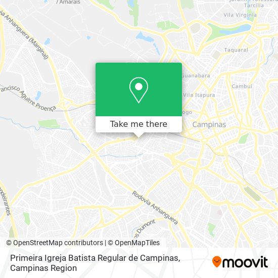 Primeira Igreja Batista Regular de Campinas map
