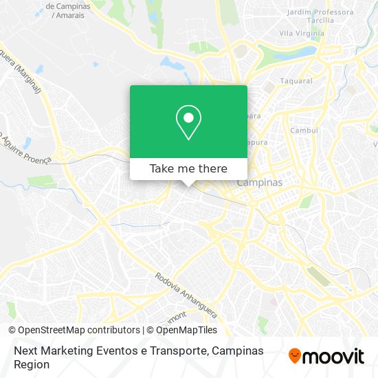 Next Marketing Eventos e Transporte map