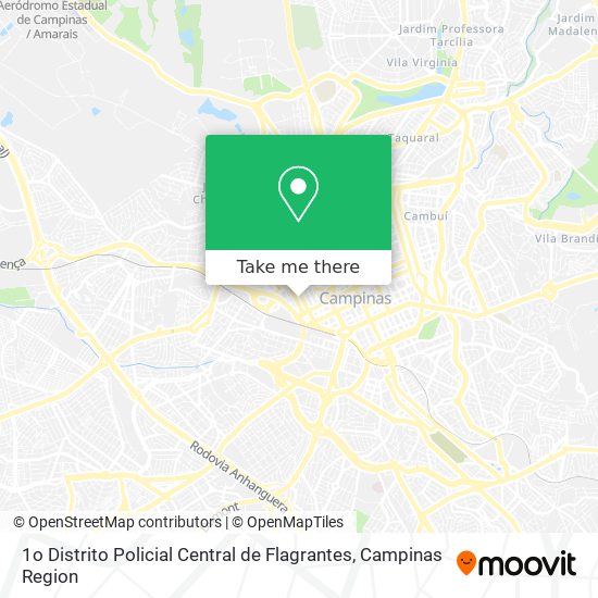 1o Distrito Policial Central de Flagrantes map