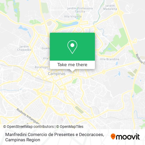 Manfredini Comercio de Presentes e Decoracoes map
