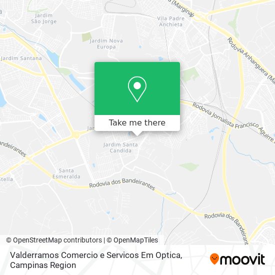 Valderramos Comercio e Servicos Em Optica map