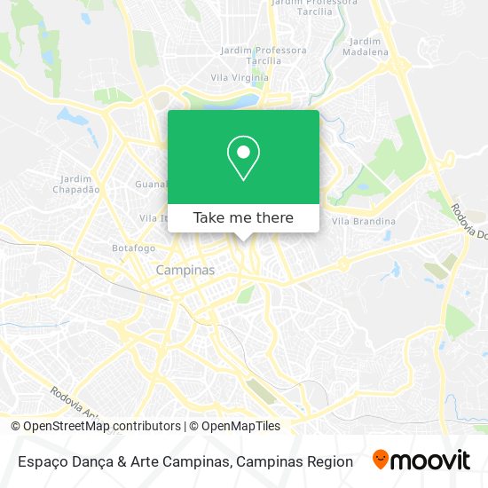 Mapa Espaço Dança & Arte Campinas