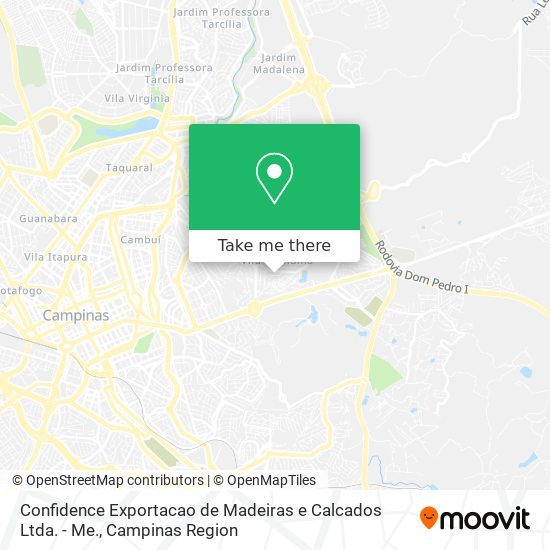 Confidence Exportacao de Madeiras e Calcados Ltda. - Me. map