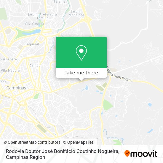 Rodovia Doutor José Bonifácio Coutinho Nogueira map