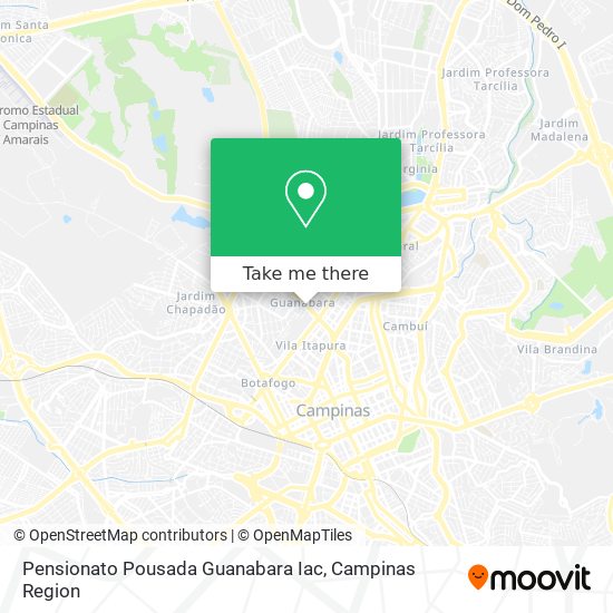 Mapa Pensionato Pousada Guanabara Iac