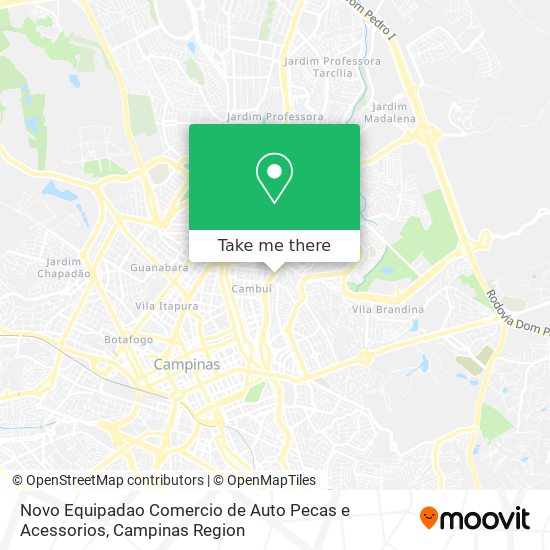 Novo Equipadao Comercio de Auto Pecas e Acessorios map