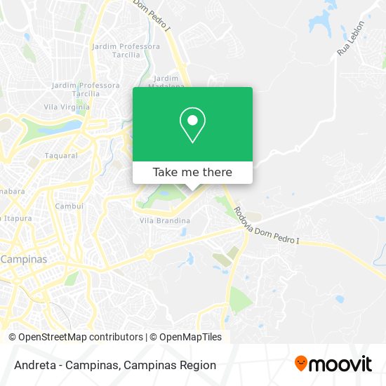 Andreta - Campinas map