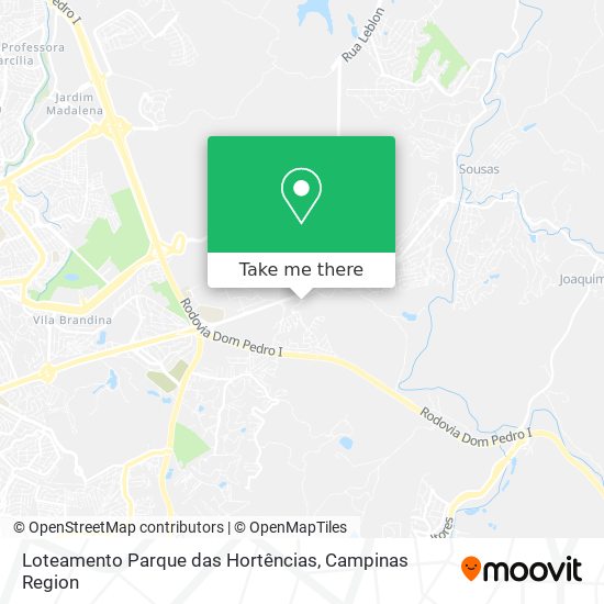 Mapa Loteamento Parque das Hortências