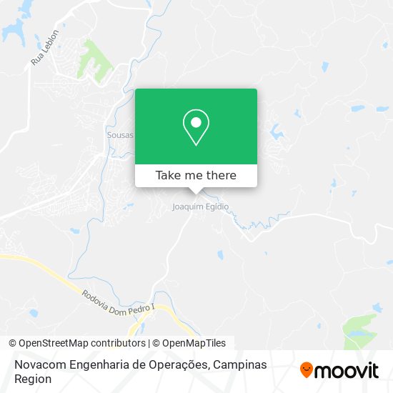 Mapa Novacom Engenharia de Operações