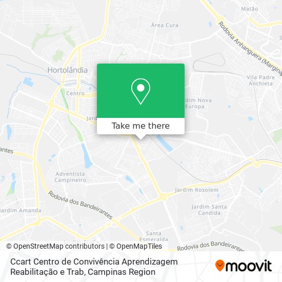 Ccart Centro de Convivência Aprendizagem Reabilitação e Trab map