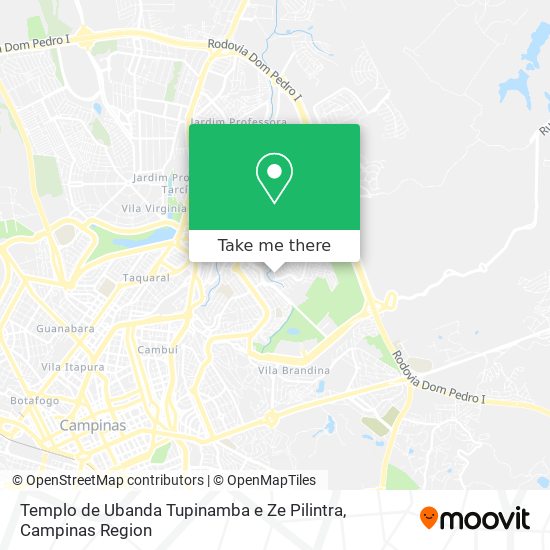 Mapa Templo de Ubanda Tupinamba e Ze Pilintra