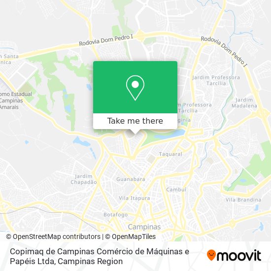 Copimaq de Campinas Comércio de Máquinas e Papéis Ltda map
