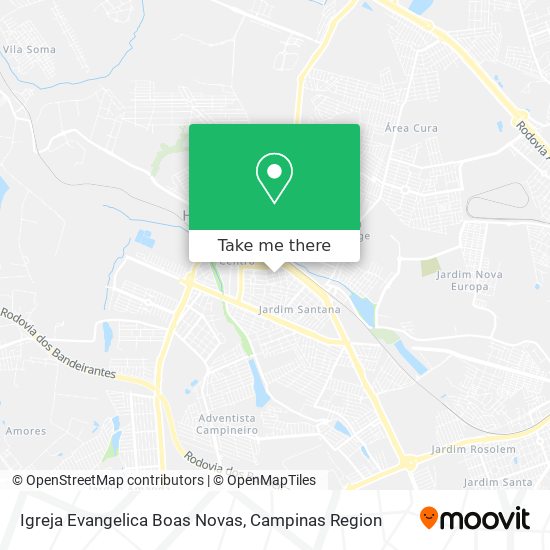 Mapa Igreja Evangelica Boas Novas