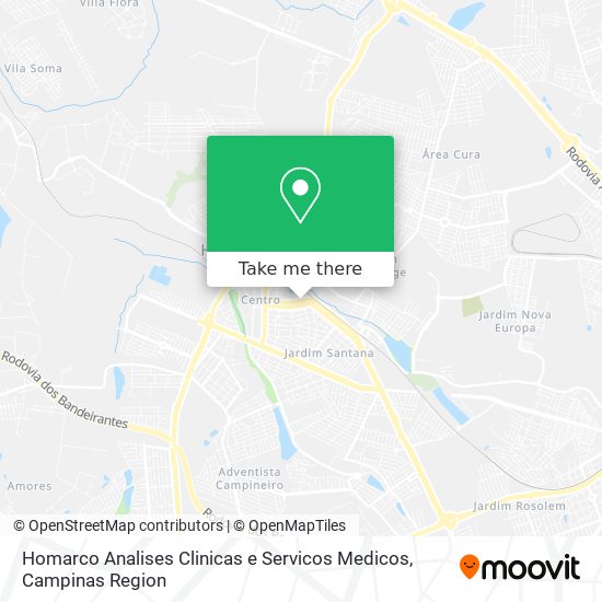 Mapa Homarco Analises Clinicas e Servicos Medicos