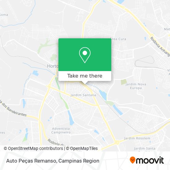 Auto Peças Remanso map