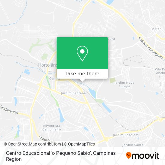 Mapa Centro Educacional 'o Pequeno Sabio'