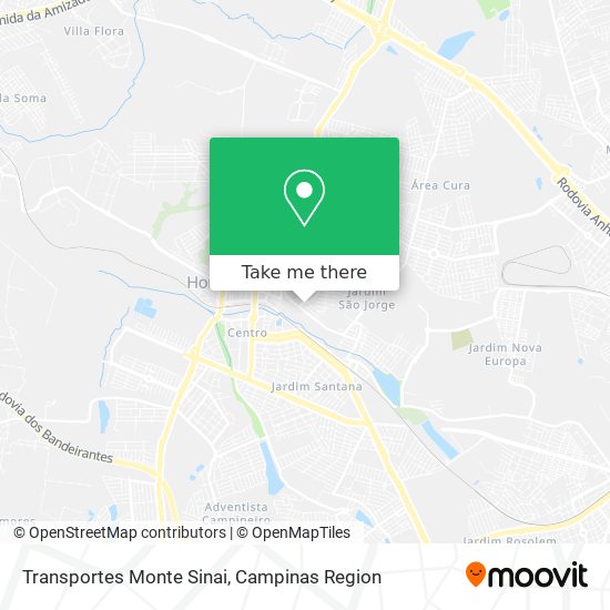 Transportes Monte Sinai map