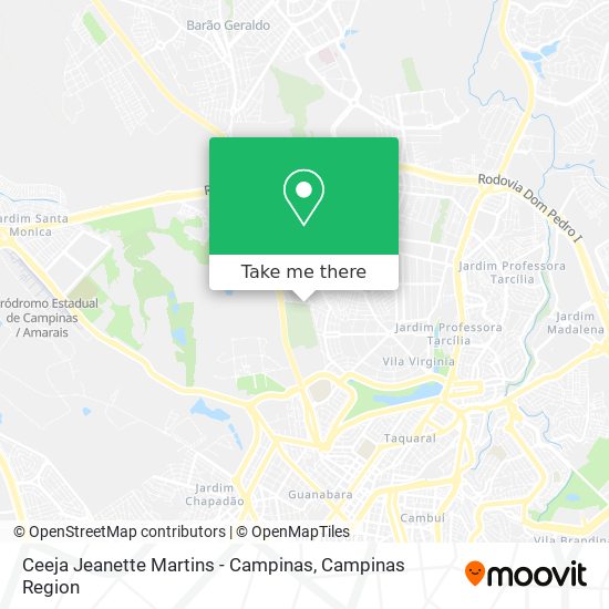 Mapa Ceeja Jeanette Martins - Campinas