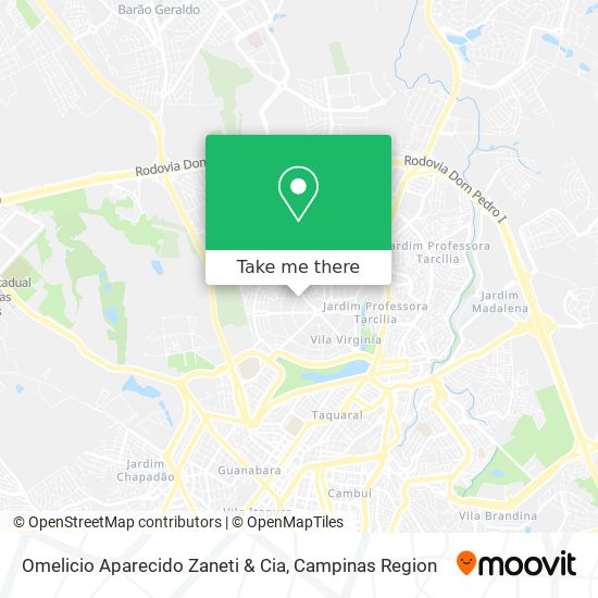Omelicio Aparecido Zaneti & Cia map