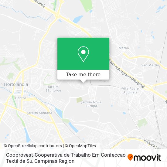 Cooprovest-Cooperativa de Trabalho Em Confeccao Textil de Su map