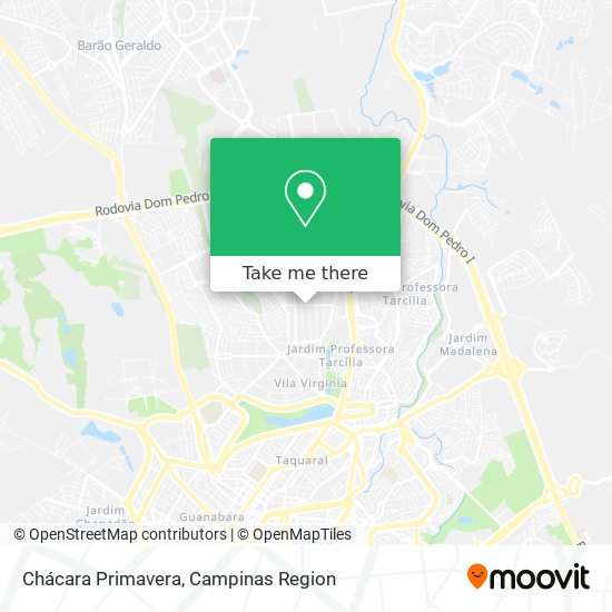 Chácara Primavera map