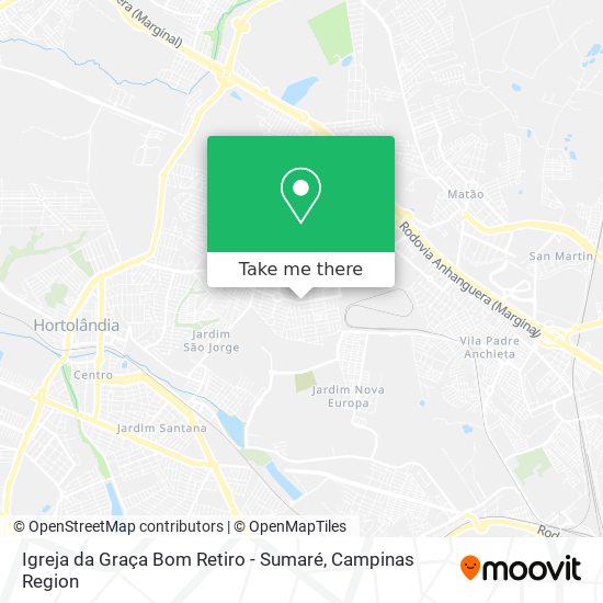 Igreja da Graça Bom Retiro - Sumaré map