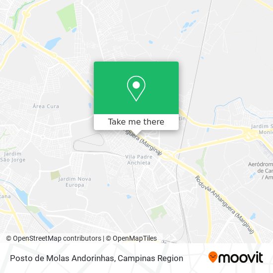 Posto de Molas Andorinhas map
