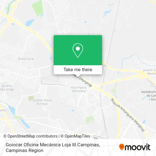 Goiocar Oficina Mecânica Loja III Campinas map