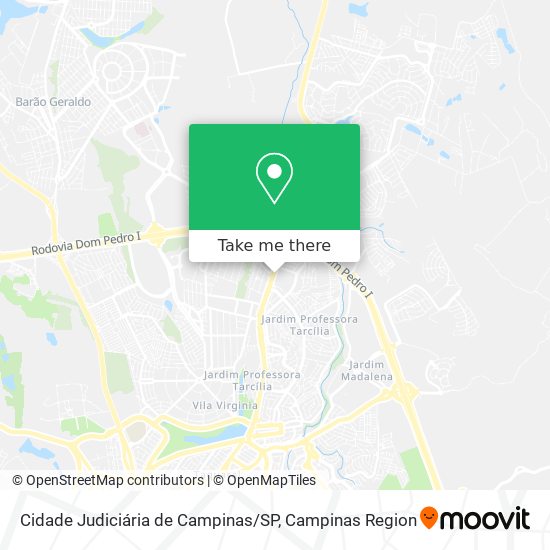 Cidade Judiciária de Campinas / SP map