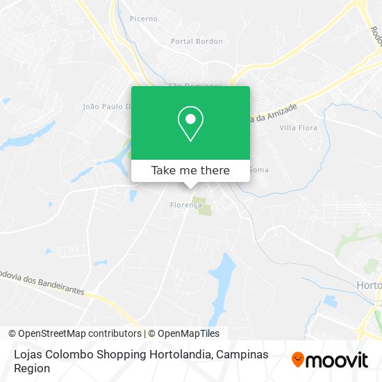 Lojas Colombo Shopping Hortolandia map