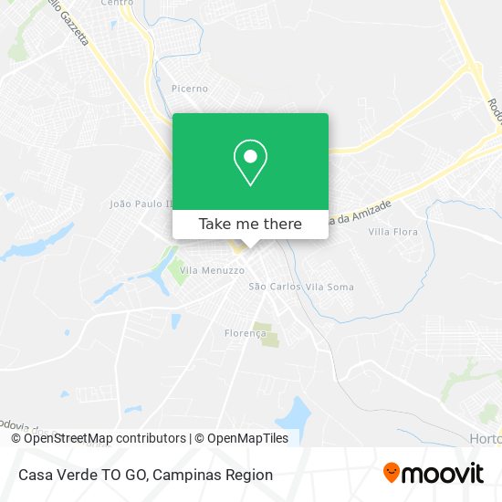 Casa Verde TO GO map