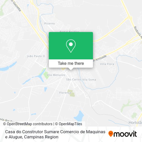 Casa do Construtor Sumare Comercio de Maquinas e Alugue map
