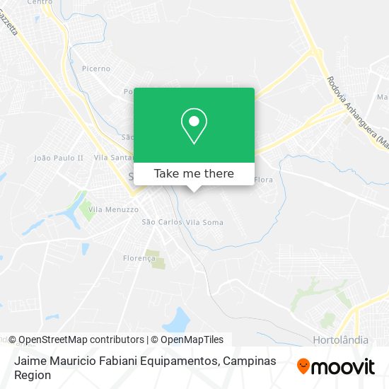 Mapa Jaime Mauricio Fabiani Equipamentos