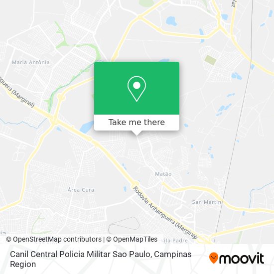 Mapa Canil Central Policia Militar Sao Paulo