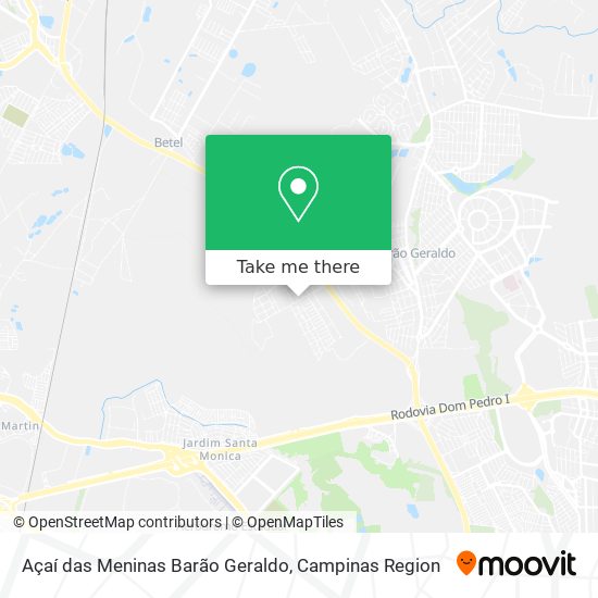 Açaí das Meninas Barão Geraldo map