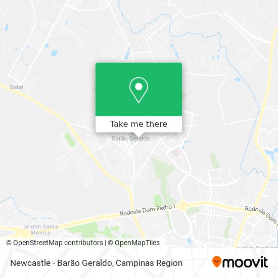 Newcastle - Barão Geraldo map