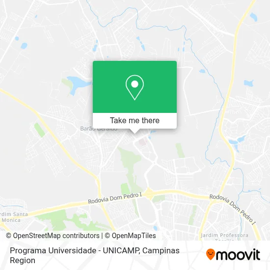 Programa Universidade - UNICAMP map