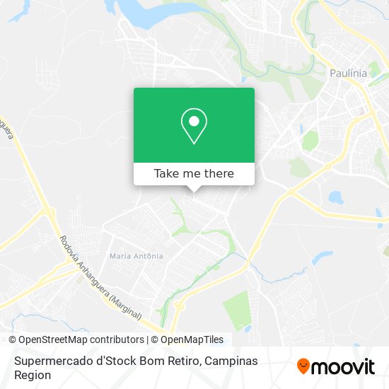 Mapa Supermercado d'Stock Bom Retiro